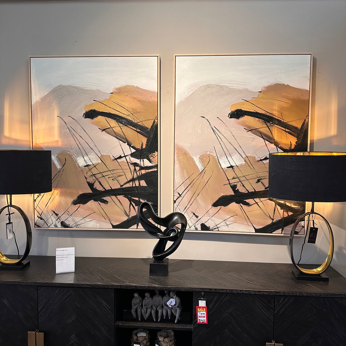 Sunset Abstract X large Wall Art