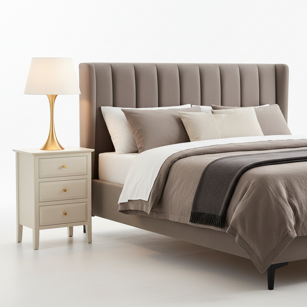 Carley Bedside Cabinet In Ivory Special Purchase