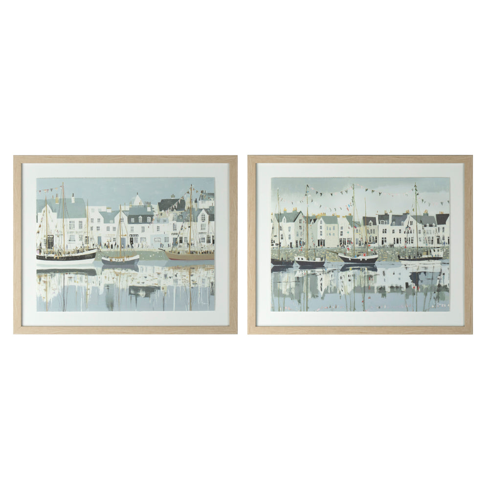 Framed print harbour life/dockside by tara