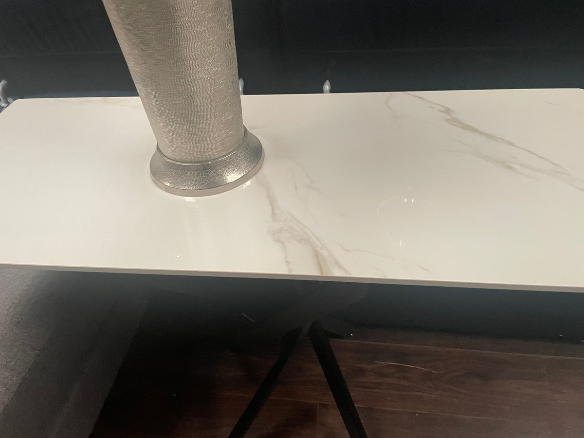 Umbria console table in Kass gold w brass leg Instore purchase to collect