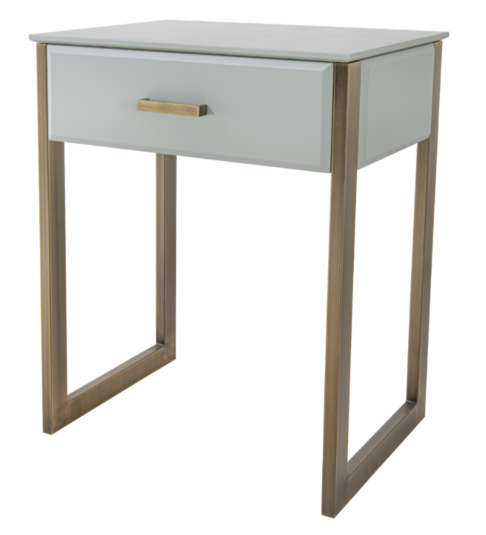 Verity Designer side tables with bronzed brass legs by RV ASTLEY Reduced