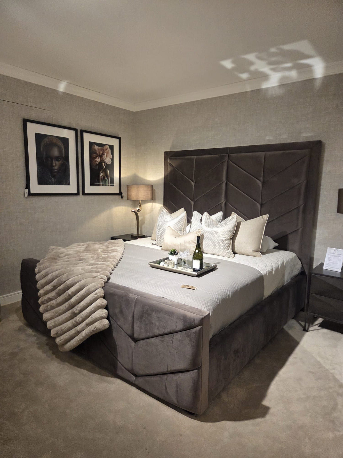 Chevron Bed with High Headboard custom made for you by House of beds