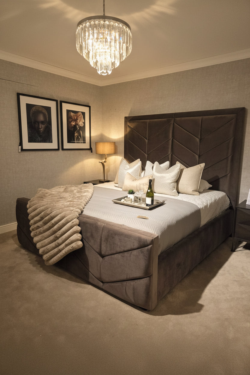 Chevron Bed with High Headboard custom made for you by House of beds