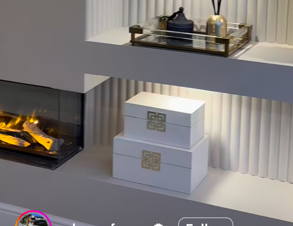 White & Gold Jewellery Boxes
