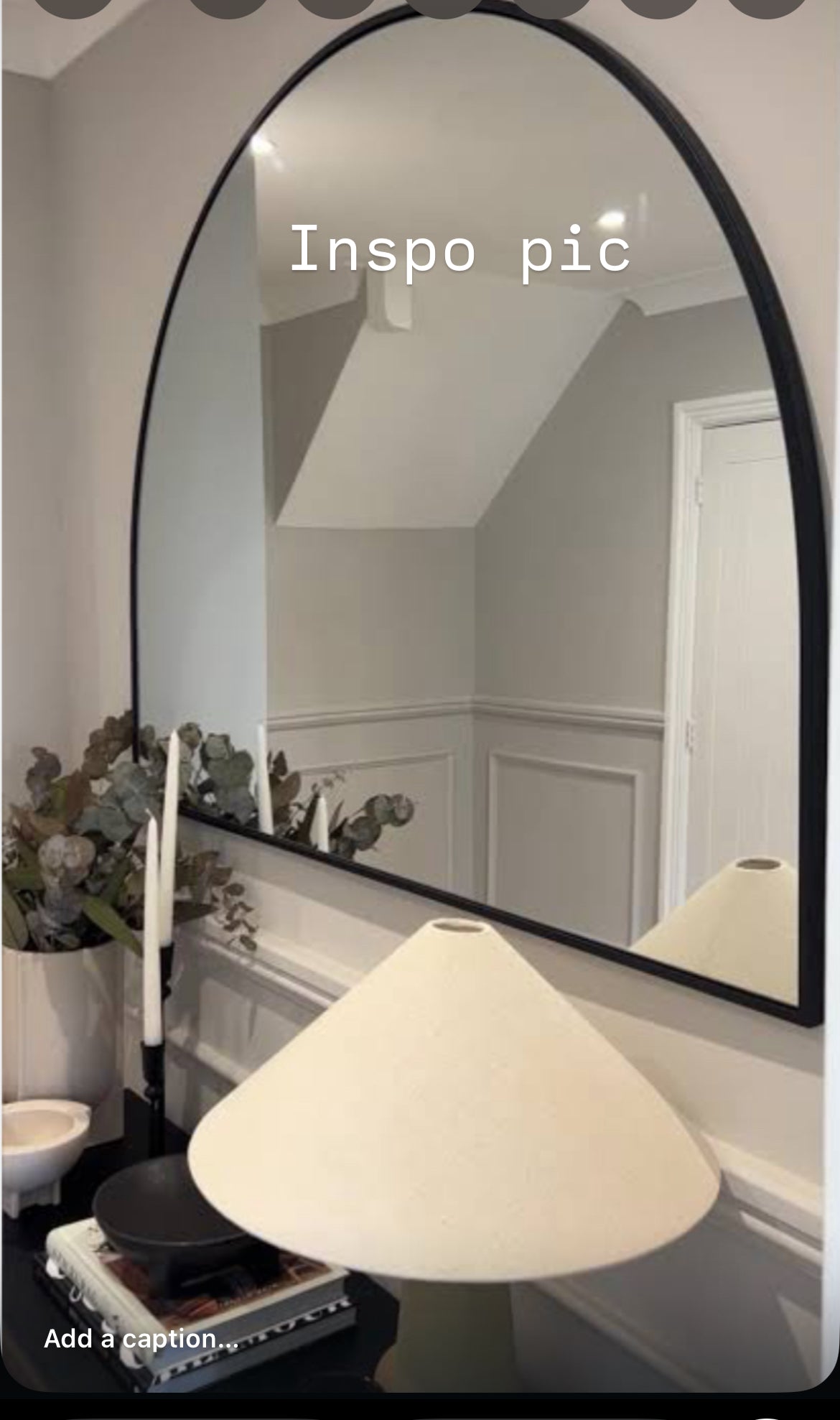 Wide 120 cm x 90 cmArch Wall Mirror in Black or gold
