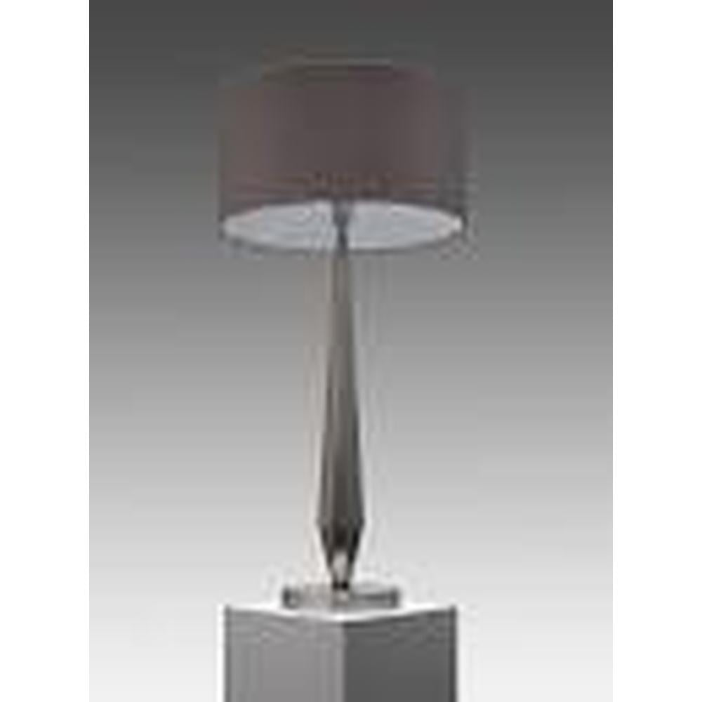 Aasone designer table lamp in dark brass with a cream fabric shade, 77.5cm tall.