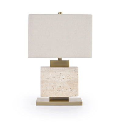 Adam cream marble Table Lamp w shade reduced