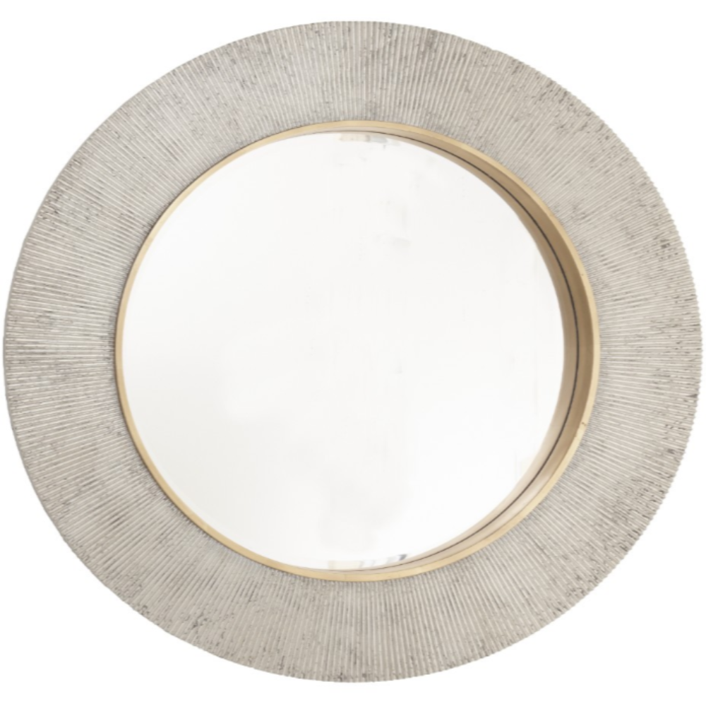 Advin  Silver and gold  Round Mirror by RV ASTLEY 90cm reduced last one