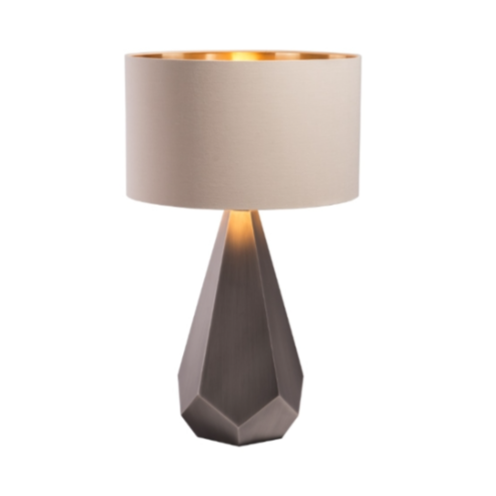 Agato Table lamp choose your tone gunmetal or antique brass.