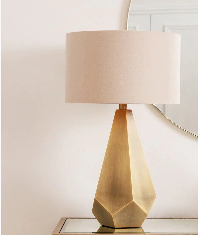 Agato Table lamp choose your tone gunmetal or antique brass.