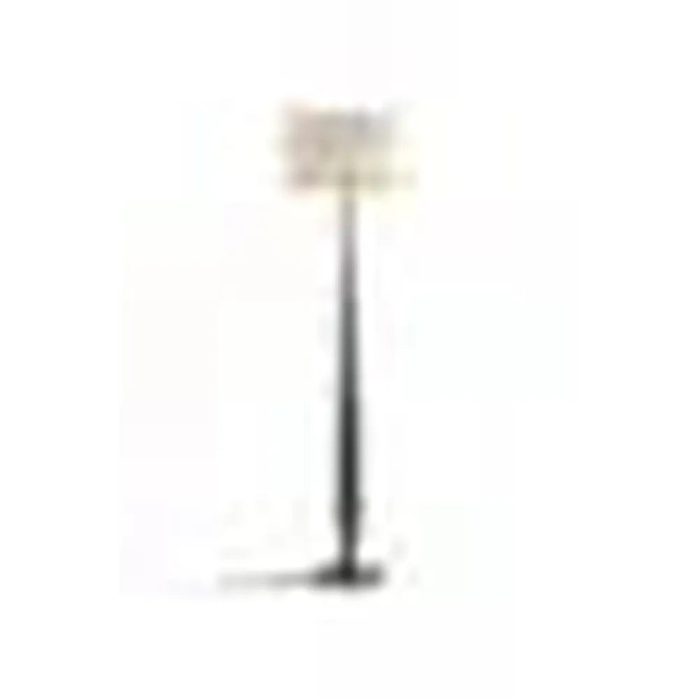 Aisone dark brass floor lamp with a tapered base and cream fabric shade.