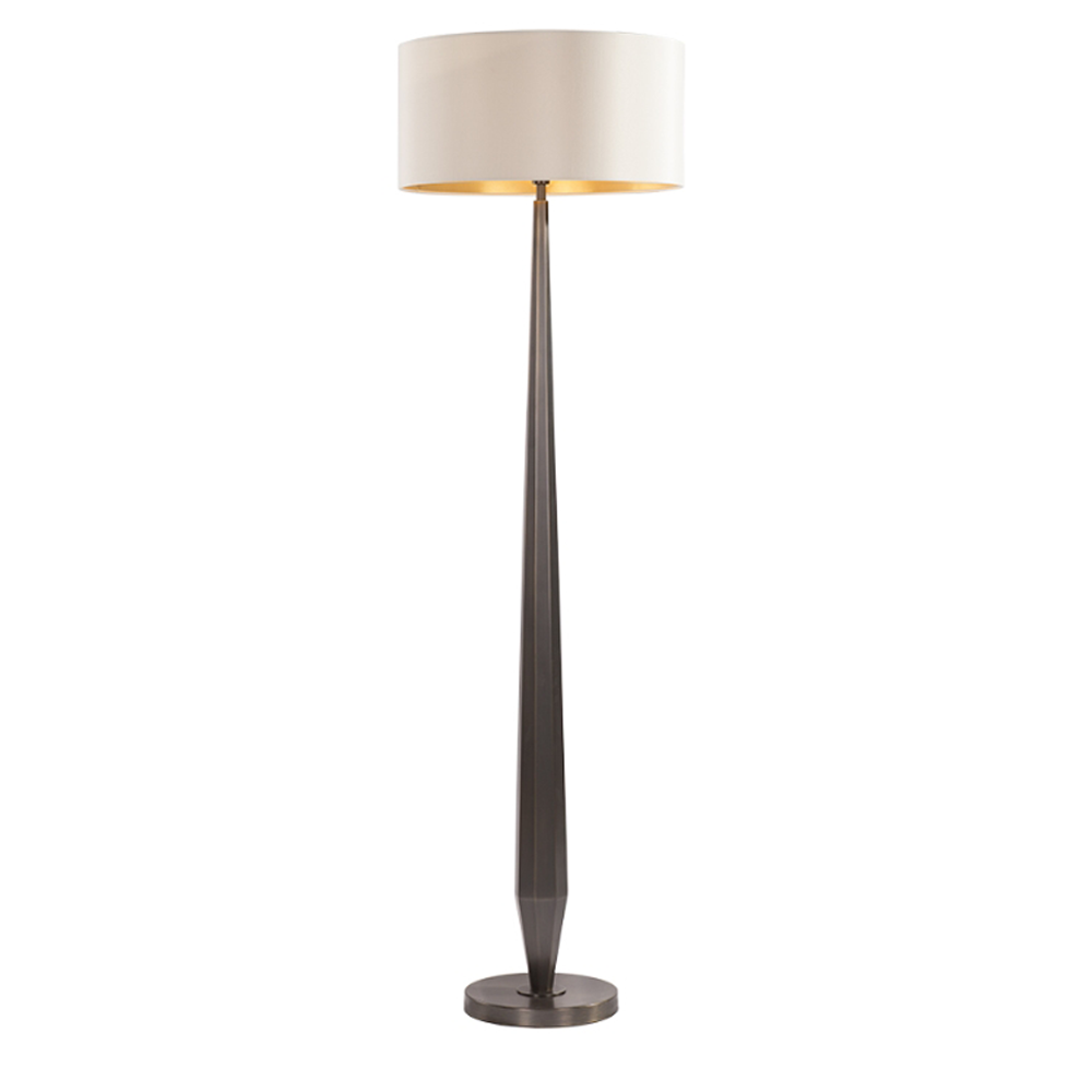 Aisone Floor Lamp In Dark Brass By RV Astley Reduced-Renaissance Design Studio