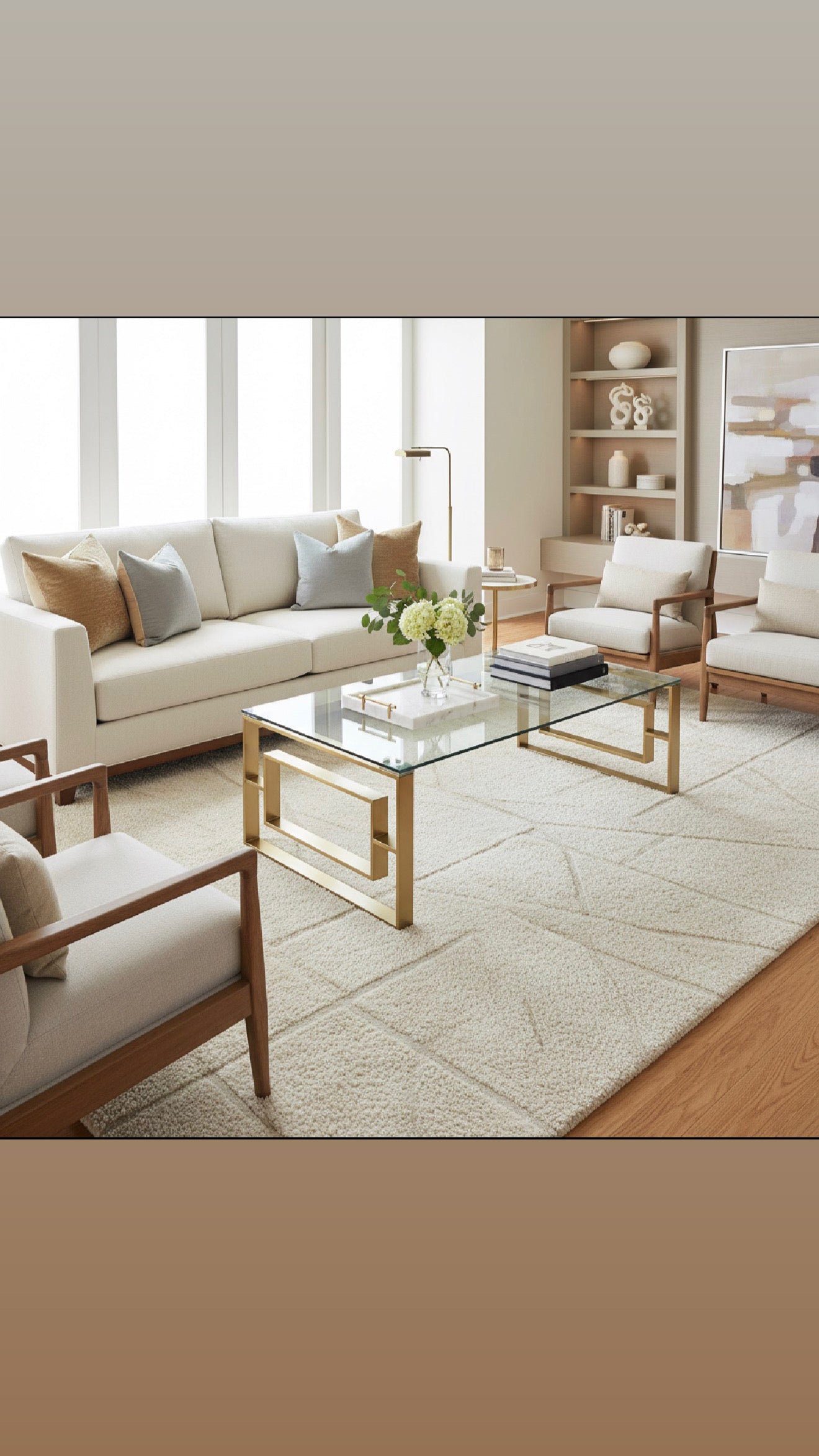Alannah Gold Coffee Table - Reduced-Gold coffee table-Renaissance Design Studio