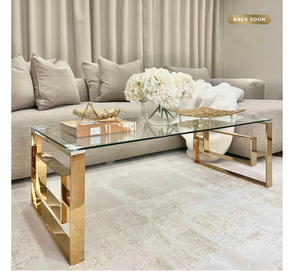 Alannah gold coffee table. reduced today. NETT-Gold coffee table-Renaissance Design Studio