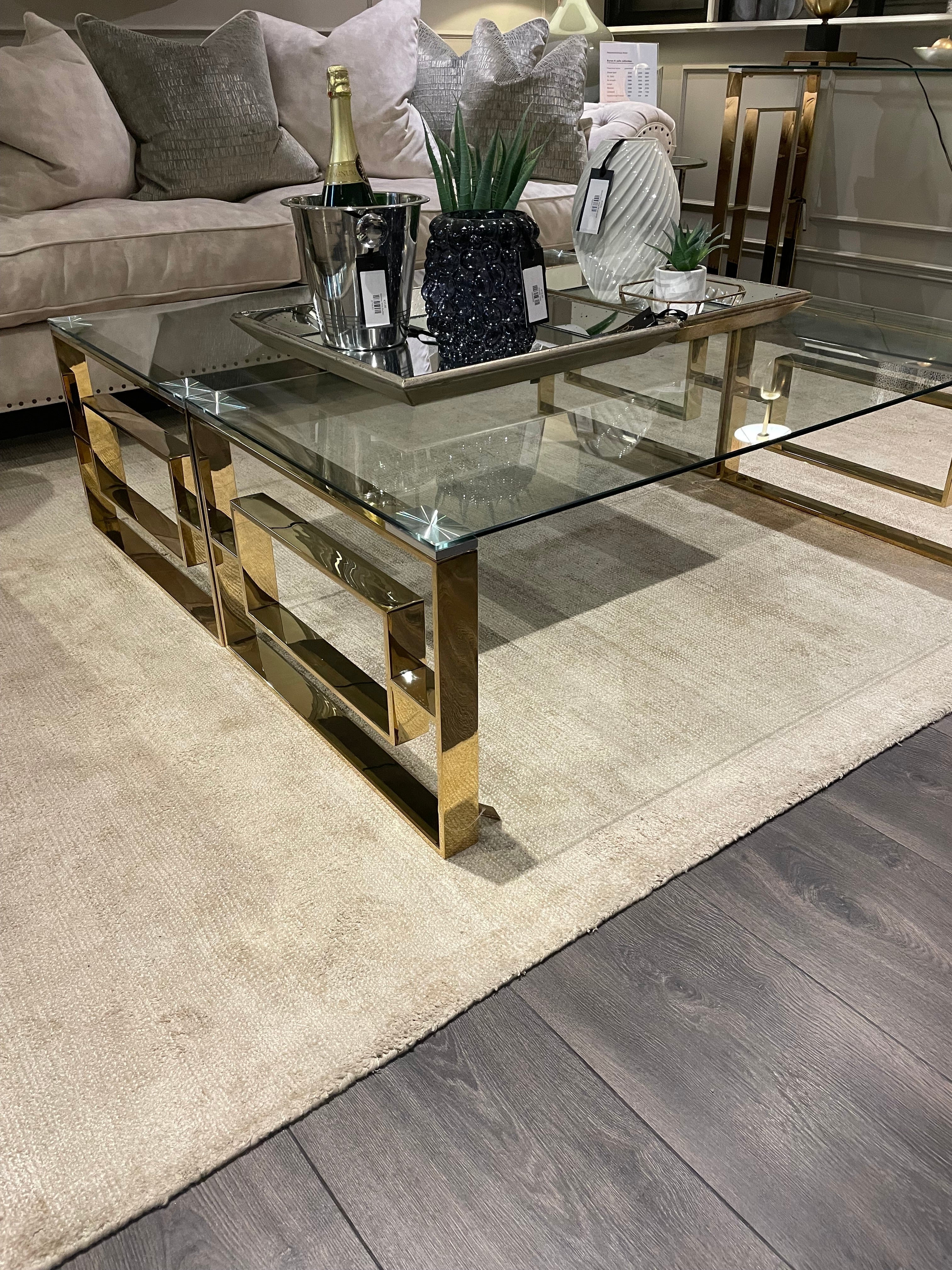 Alannah gold coffee table. reduced today. NETT-Gold coffee table-Renaissance Design Studio