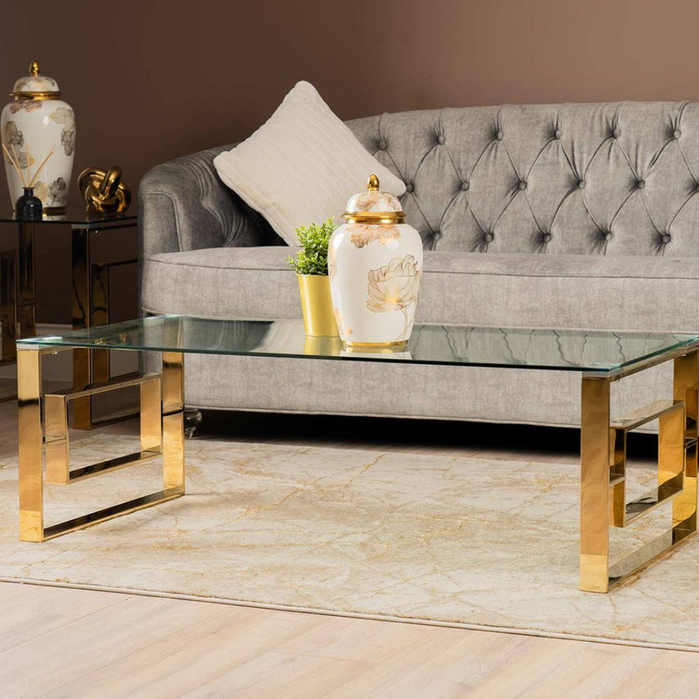 Alannah gold coffee table. reduced today. NETT