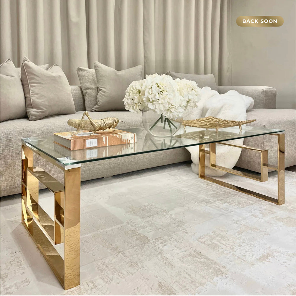 Alannah gold coffee table. reduced today. NETT