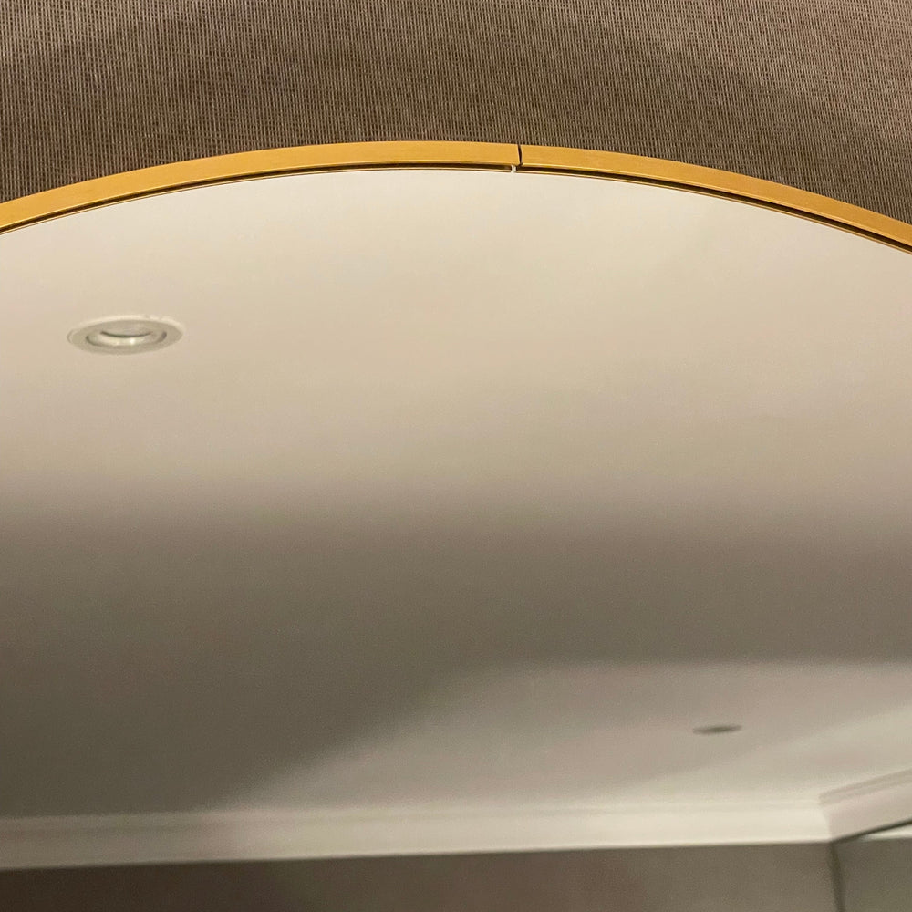 Alex  round large Circle mirrors in gold extra large 120 cm