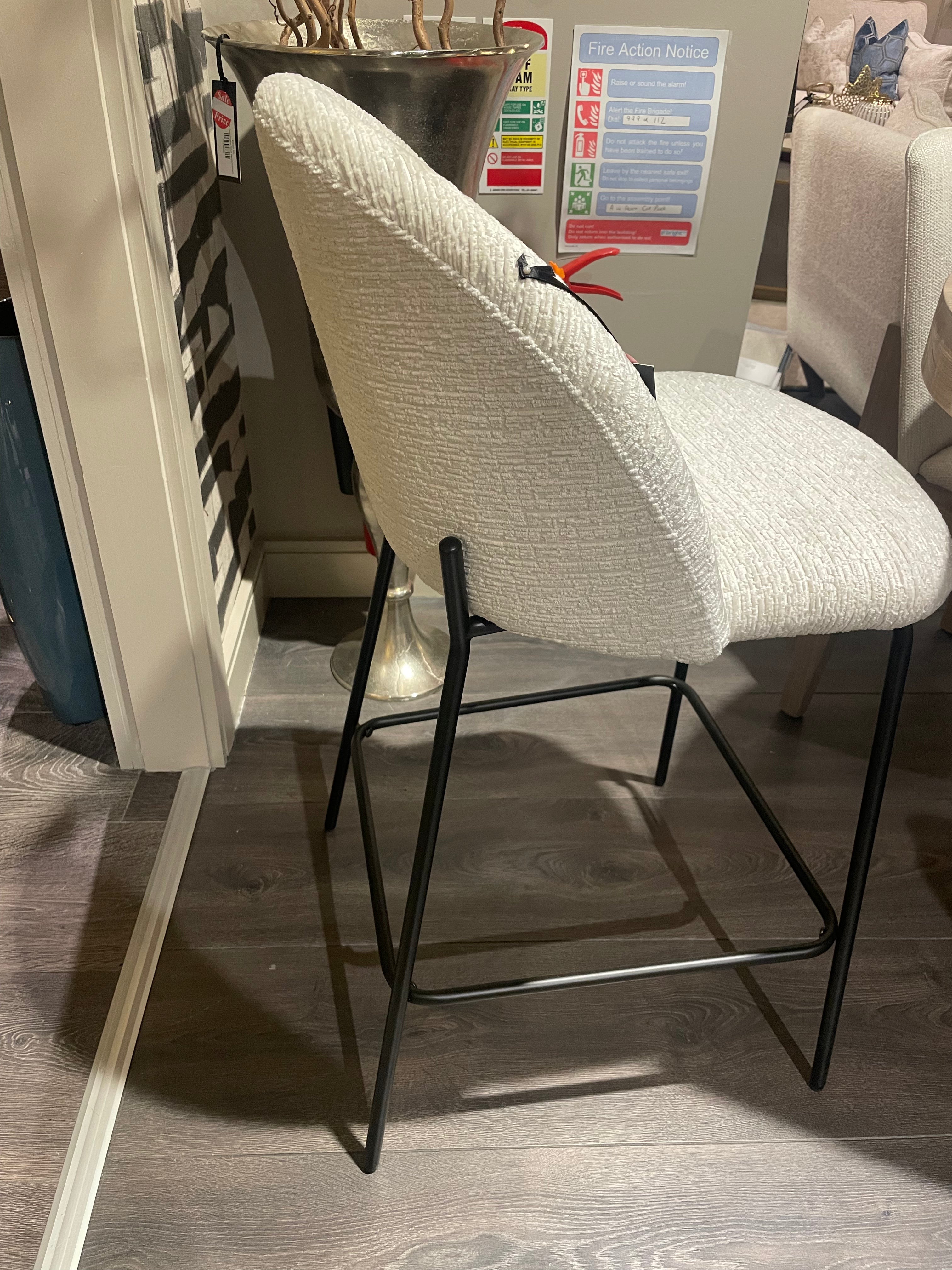 Alicia counter stool reduced CLEARANCE in cream fusion . Almost HALF PRICE-Counter Stools-Renaissance Design Studio