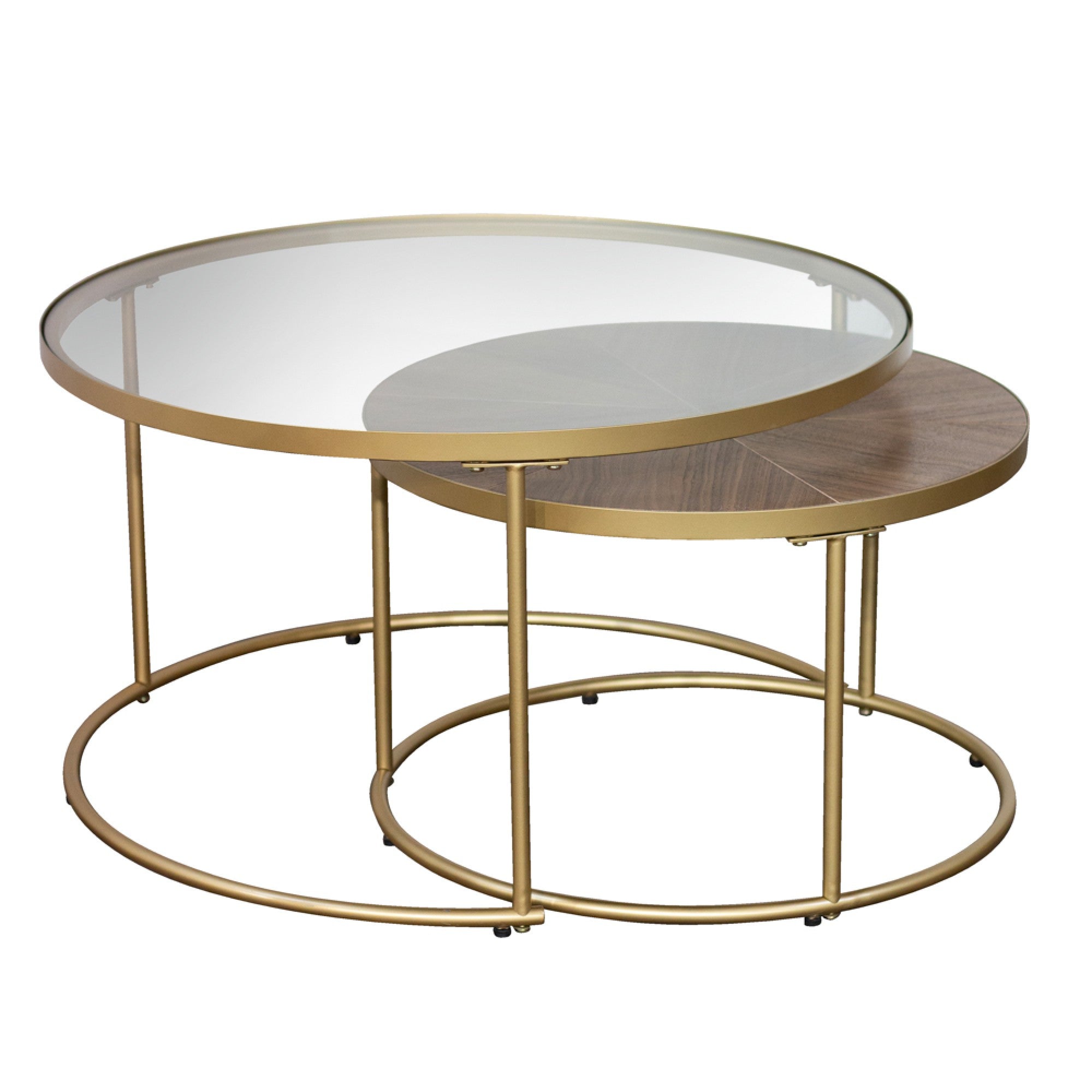 Alicia Set Of Gold Coffee Tables Last set !-Renaissance Design Studio