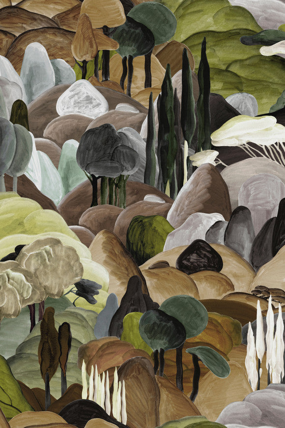 All'Ombra dei Cipressi Wallpaper by Arte-wallpaper-Renaissance Design Studio