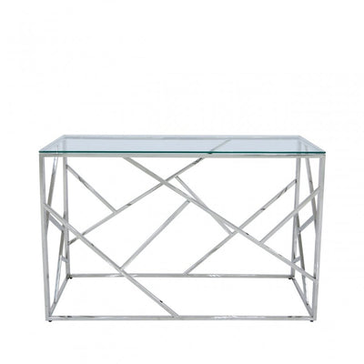 Allure    console table in silver chrome REDUCED