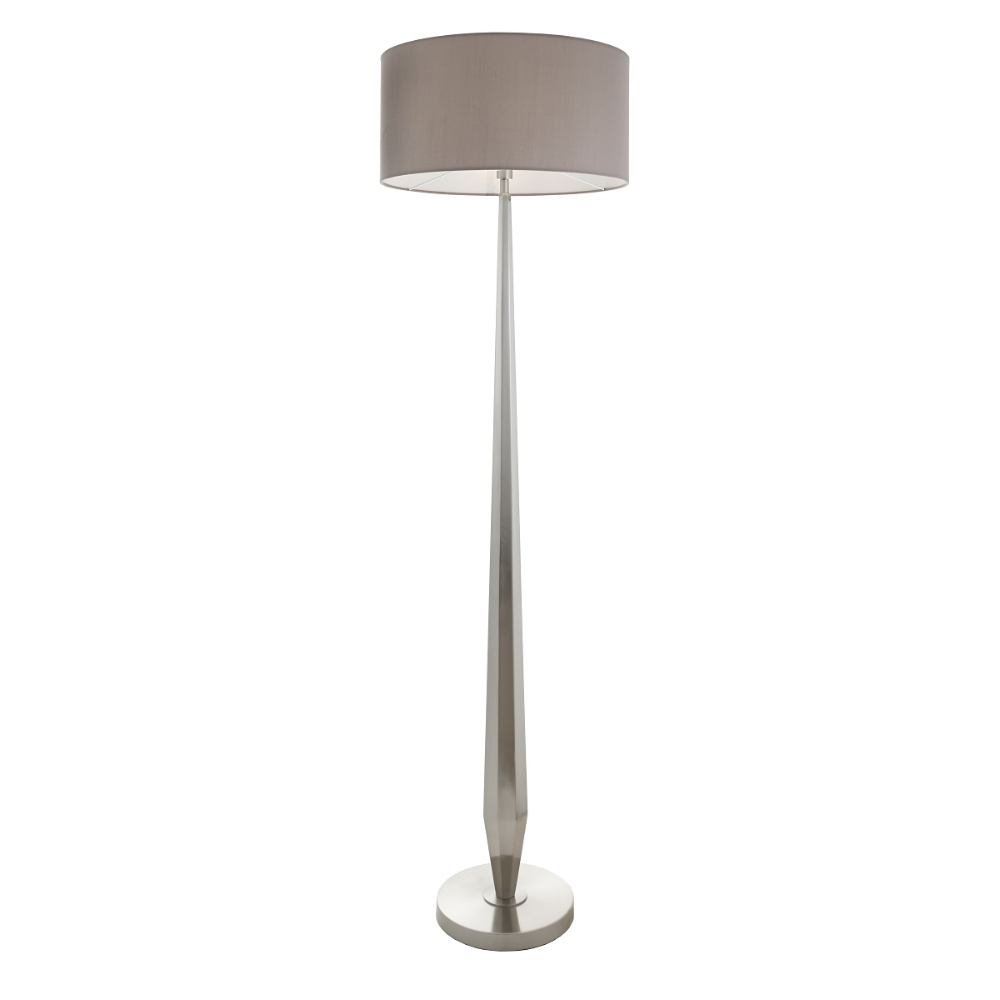 Aly floor lamp in nickel-Renaissance Design Studio