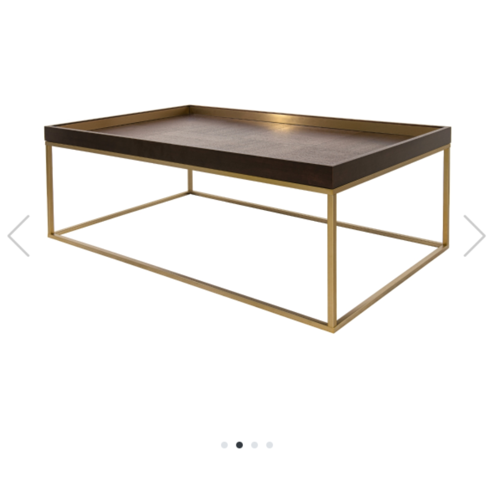 Alyn coffee table in dark chocolate bt RV Astley-Renaissance Design Studio