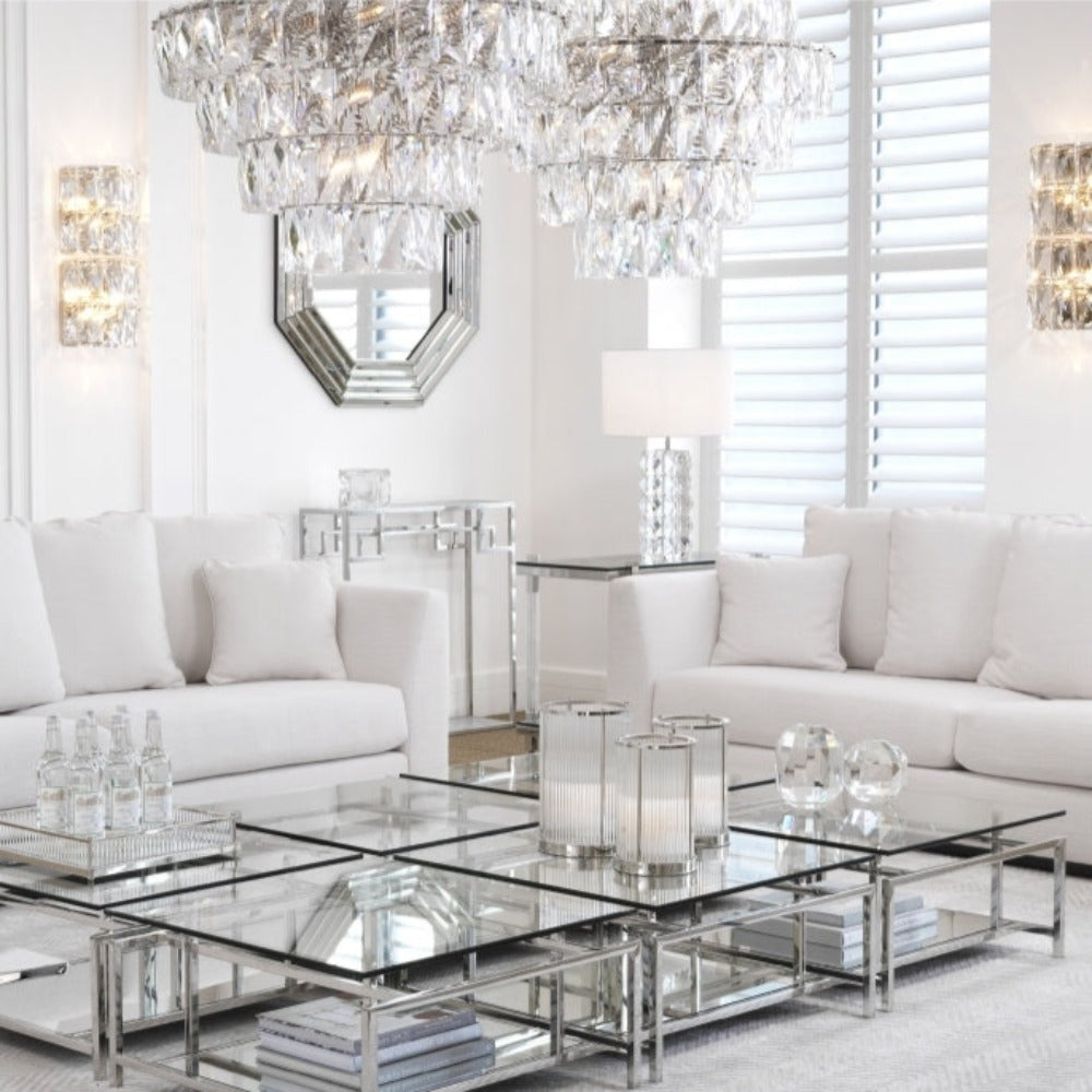 Amazone Large 6 tier Crystal Chandelier by Eichholtz Ex Dislay-Renaissance Design Studio