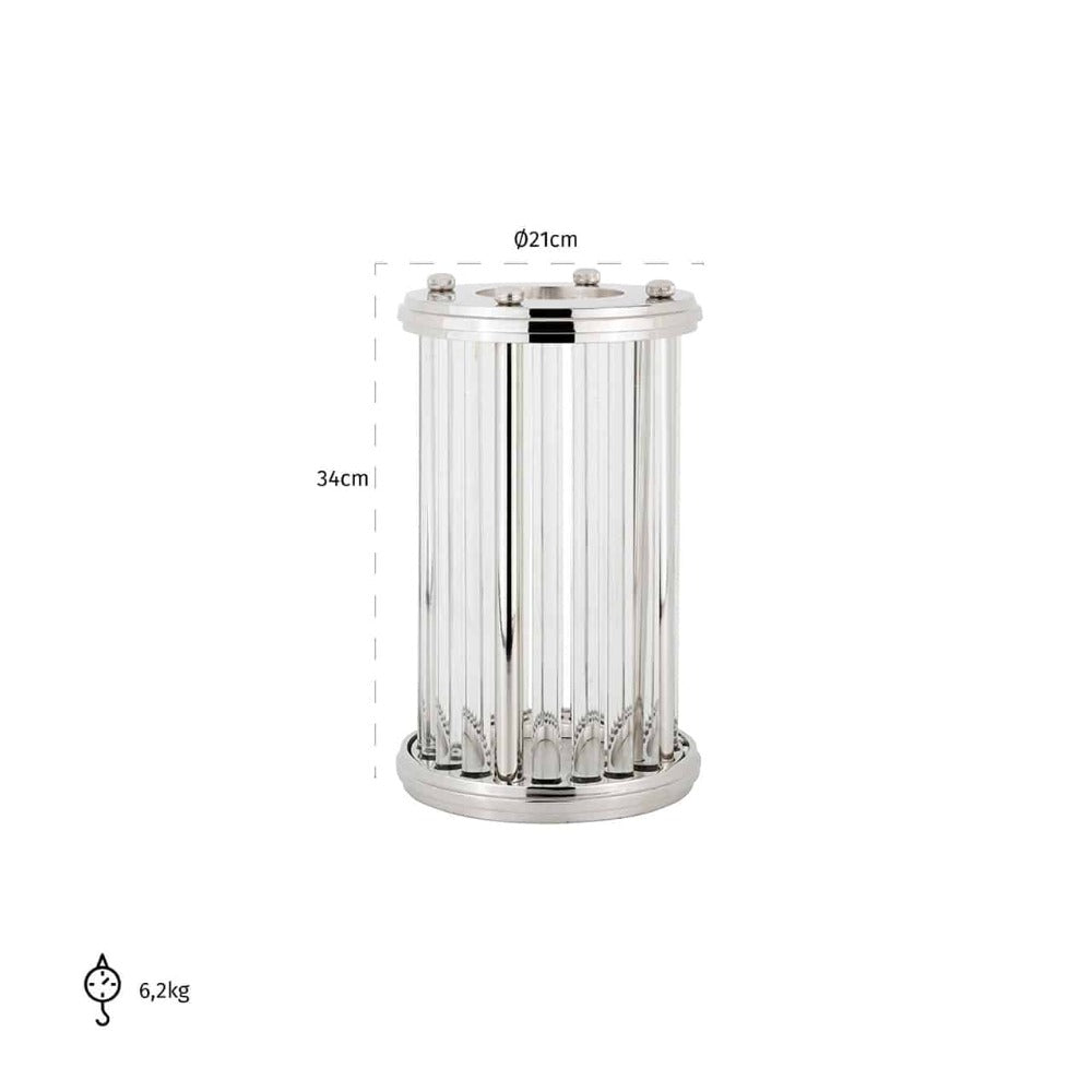 Amira Hurricane silver reduced to clear !-Candle Holders-Renaissance Design Studio