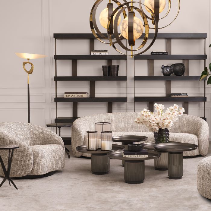 Amore swivel armchairs by Eichholtz in madamoiselle