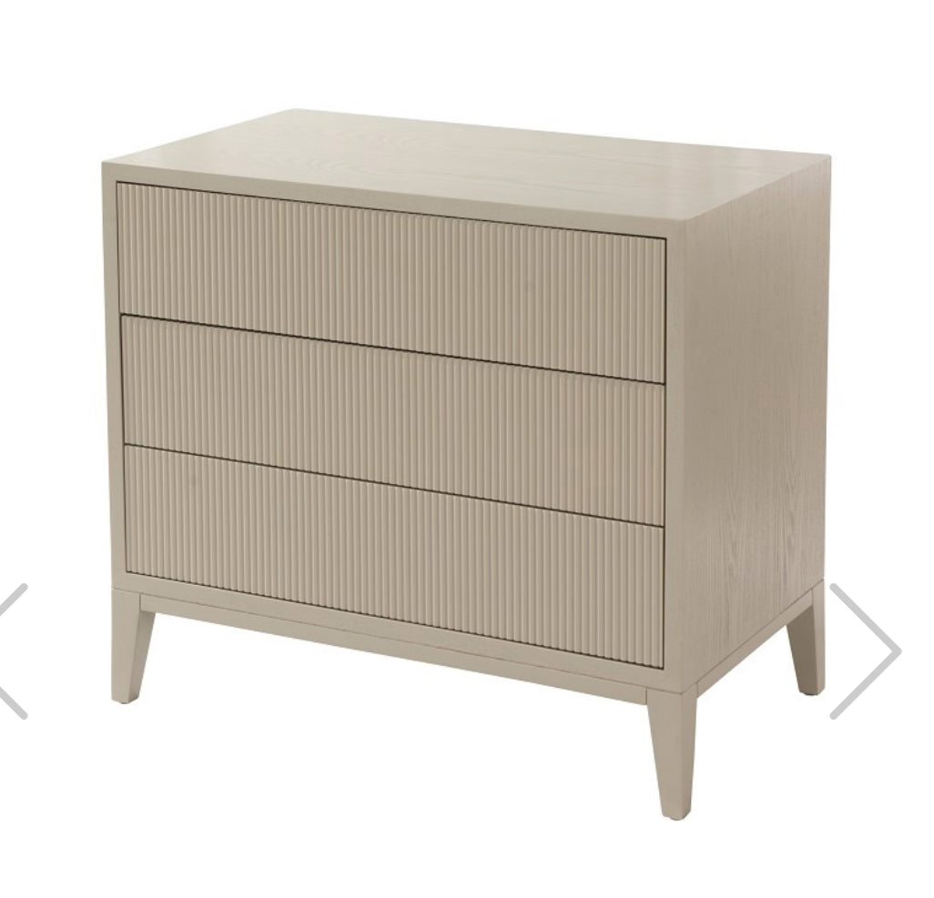 Amur 3 Drawer Chest grey reduced-Bedroom Furniture Sets-Renaissance Design Studio