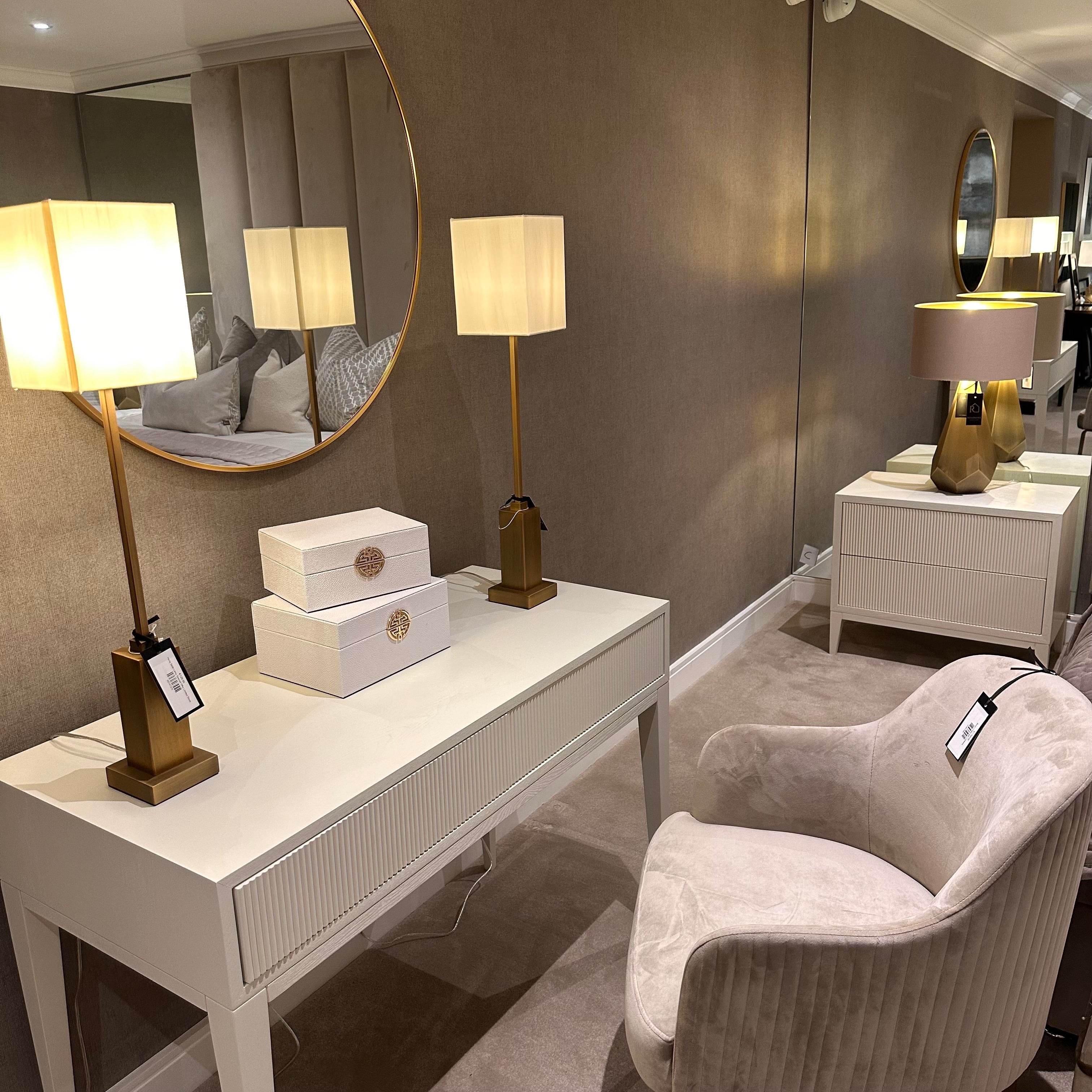 Amur White or Grey Dressing Table reduced-Dressing table-Renaissance Design Studio