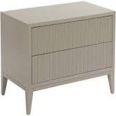 Amur wide grey bedside cabinet-Renaissance Design Studio