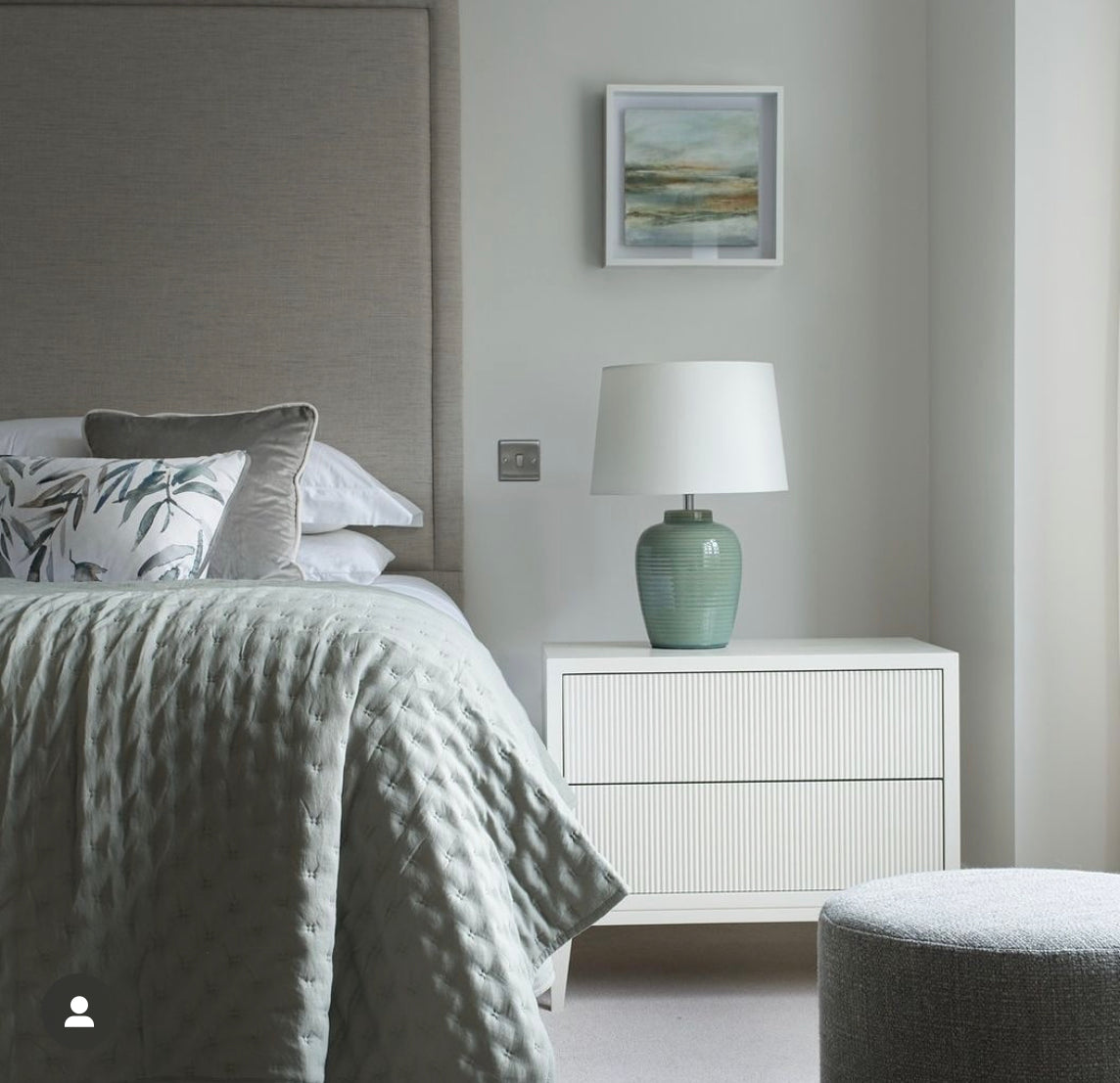 Amur Wide white designer Bedside Cabinet by RV Astley reduced-Renaissance Design Studio