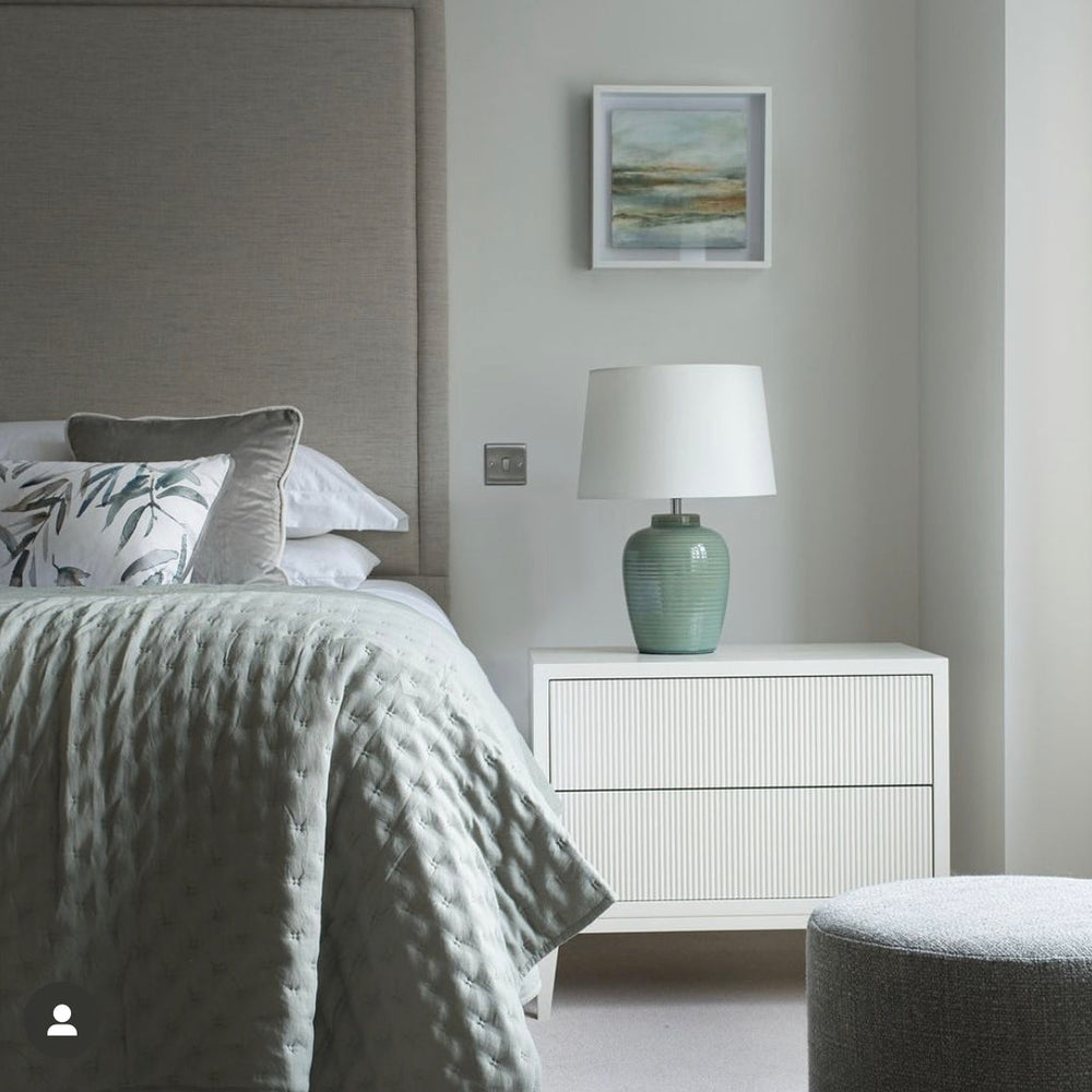 Amur Wide white designer Bedside Locker reduced