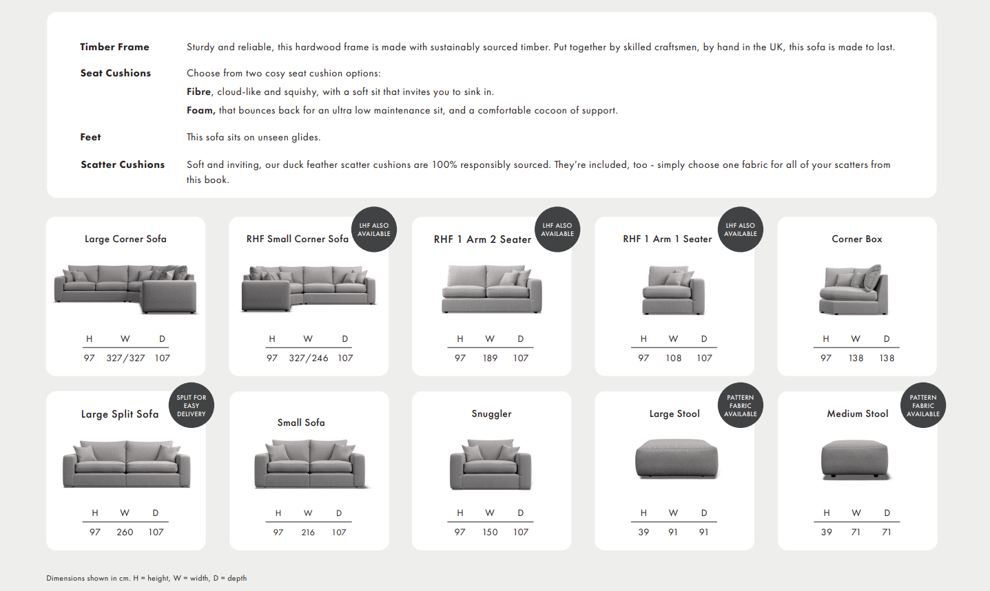 Andorra deep seated sofa custom made by whitemeadow FREE scatters-Renaissance Design Studio