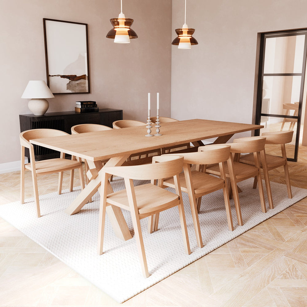 Andrew  large and extra wide  extending dining table.