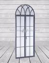 ANTIQUED LEAD GREY IRON TALL  ARCH WINDOW  METAL MIRROR reduced !