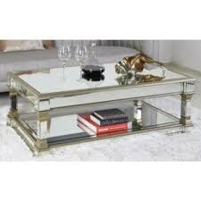 Apollo Mirrored large 130 cm Coffee Table in champagne sold as seen-coffee table-Renaissance Design Studio