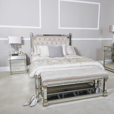 Appian Apollo Mirrored Bedside Cabinet-Renaissance Design Studio