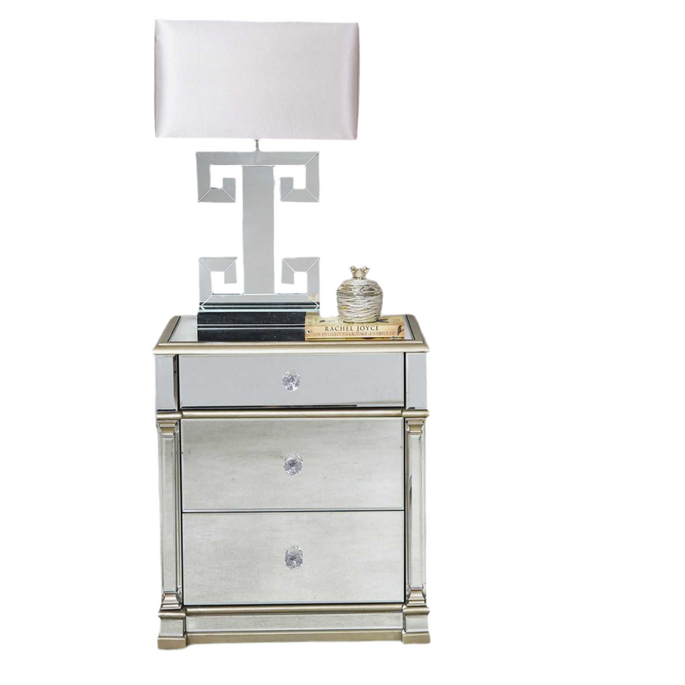 Appian Apollo mirrored bedside cabinet premium range  now less 30%