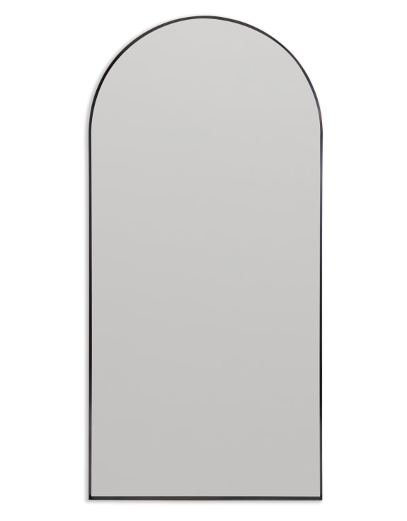 Arch large slim framed mirror x large 155 x 75 cm in black on special offer.-Renaissance Design Studio