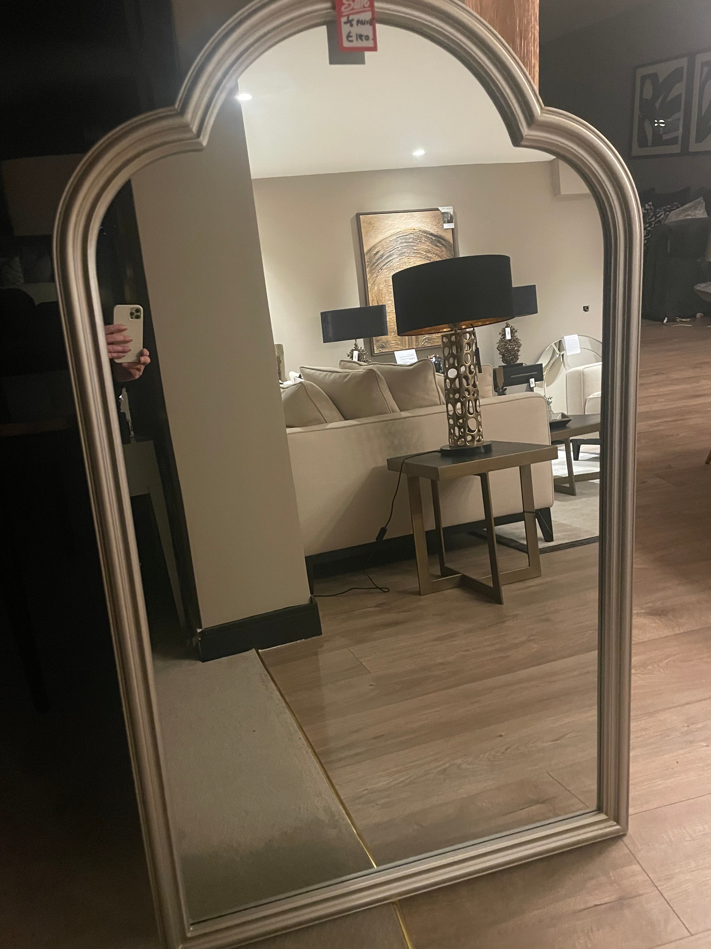 Arch top mirror in champagne tone fabulous ! Purchase in outlet-Renaissance Design Studio