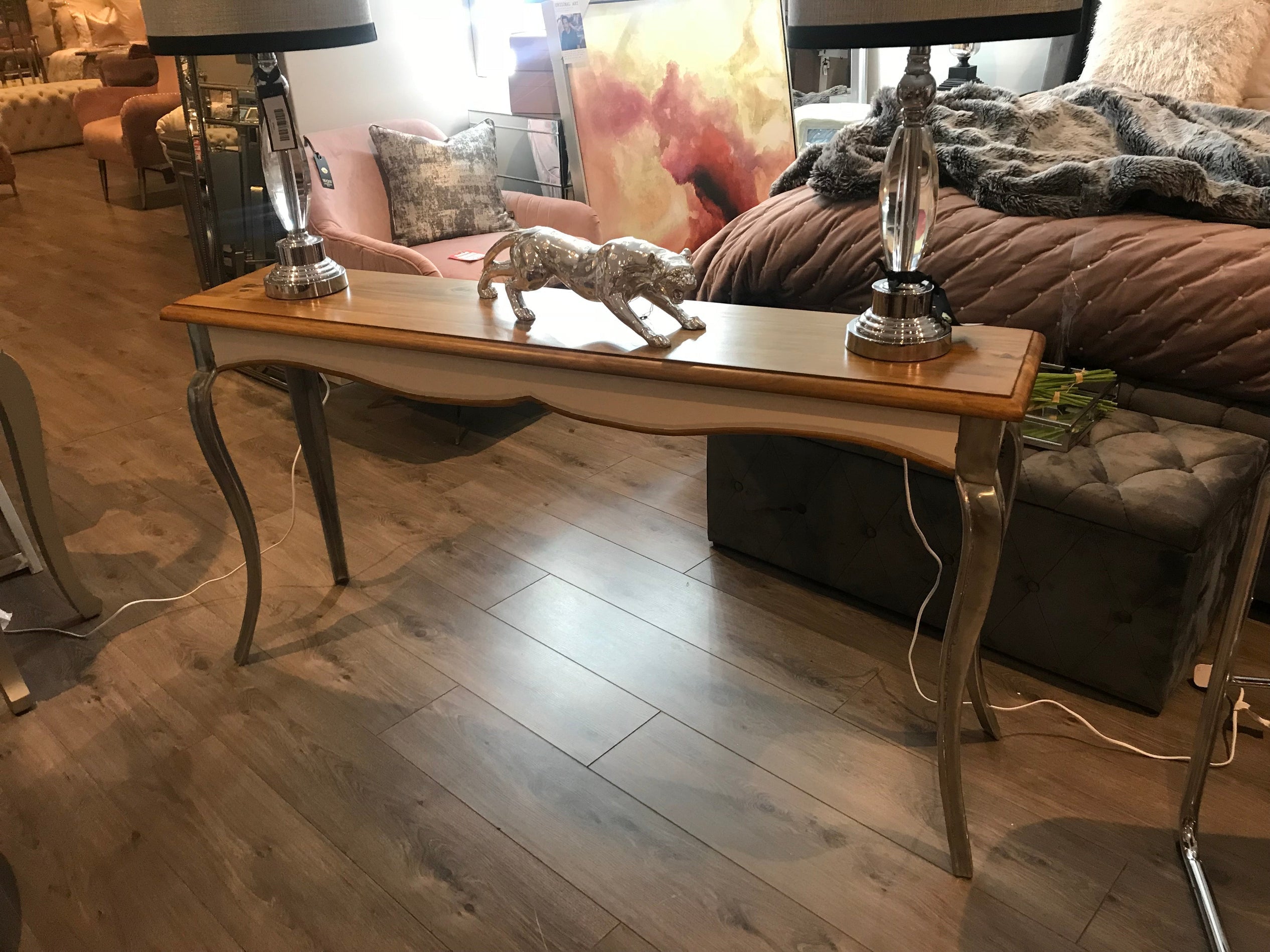 Architectural console table reduced to clear Instore only-Renaissance Design Studio