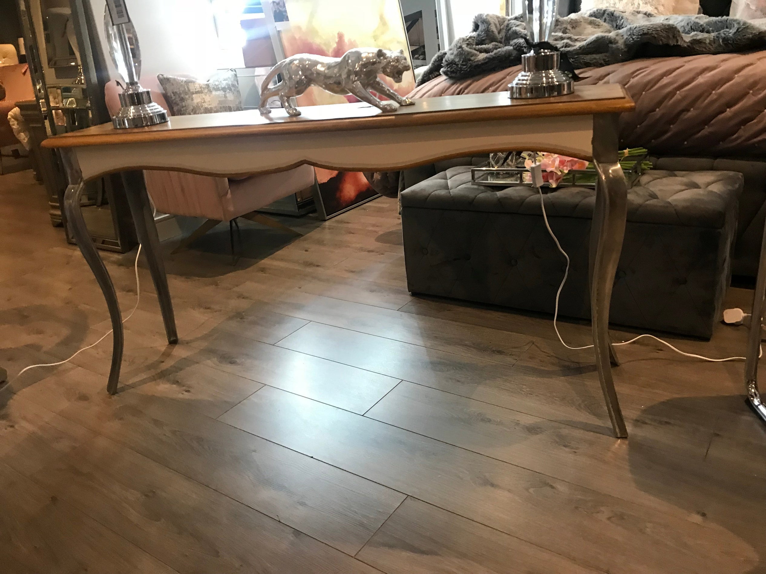Architectural console table reduced to clear Instore only-Renaissance Design Studio