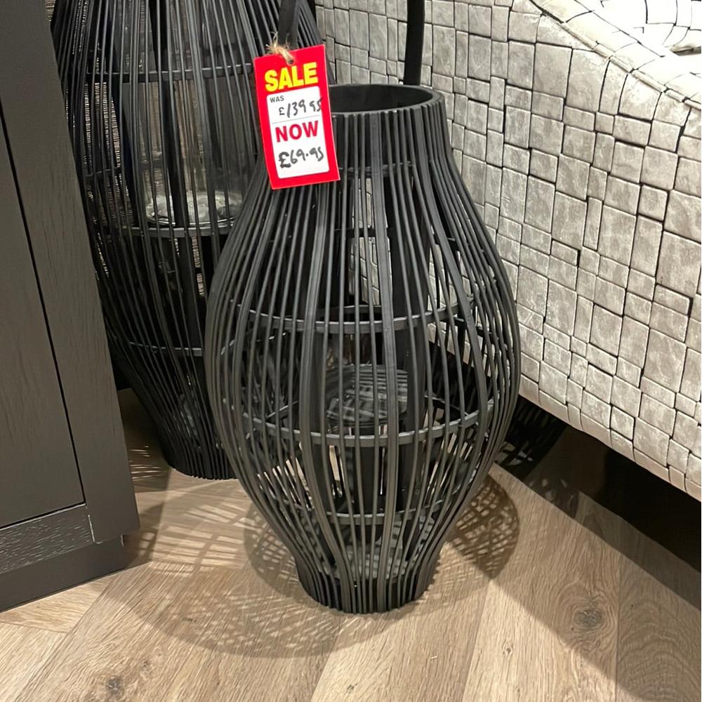 Aria Bamboo Lantern in Black reduced TODAY-Renaissance Design Studio