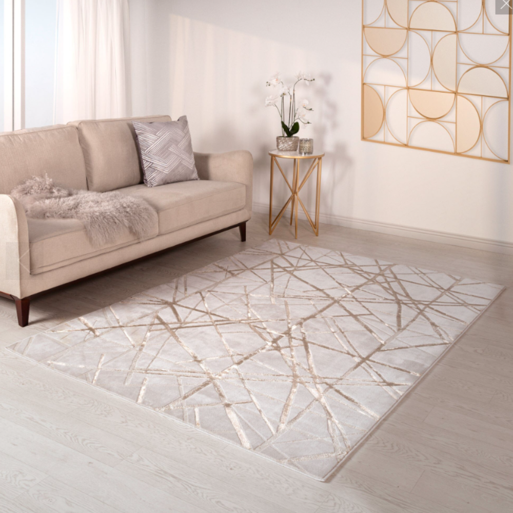 Aria Mica cream plus gold tones Rug