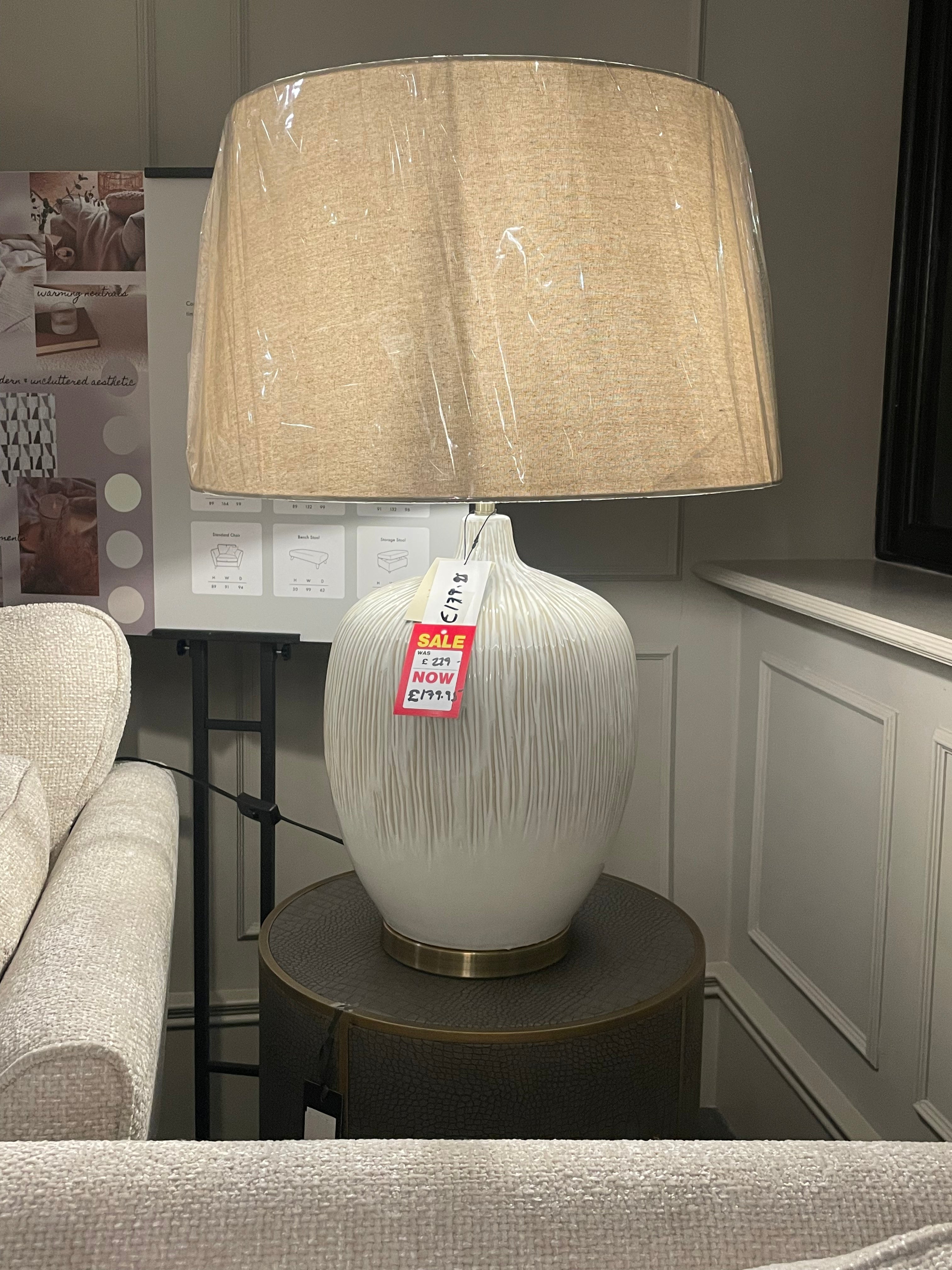 Ariana Large statement lamp w shade-Renaissance Design Studio