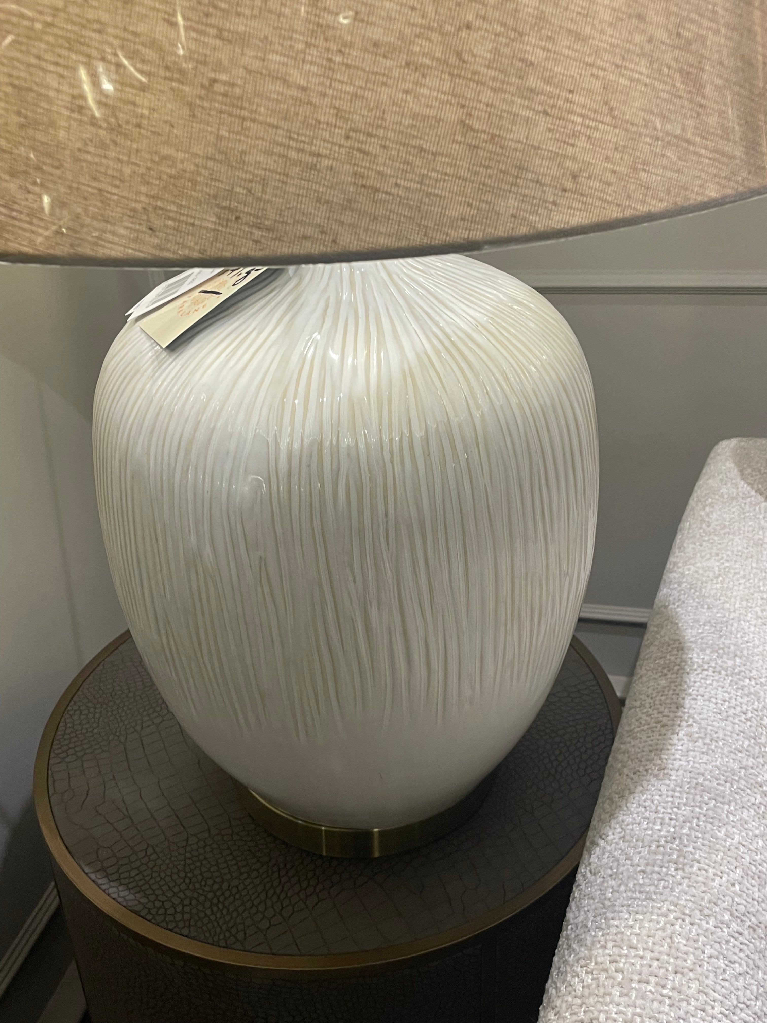 Ariana Large statement lamp w shade-Renaissance Design Studio
